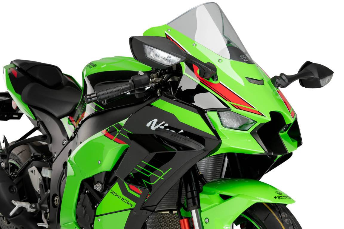 PUIG Downforce Race Spoilers Kawasaki ZX-10RR 2021-25 - Motorcycle Performance Store