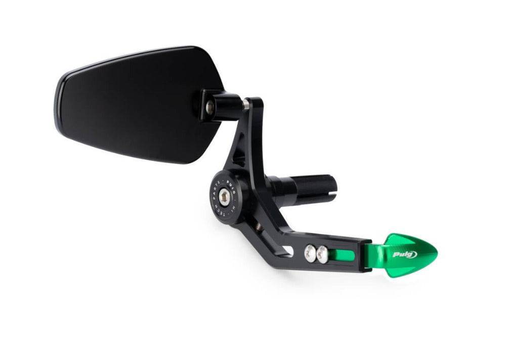 Puig Brake Lever Protector with Pro Mirror Kawasaki NINJA 125 2019-23 - Motorcycle Performance Store
