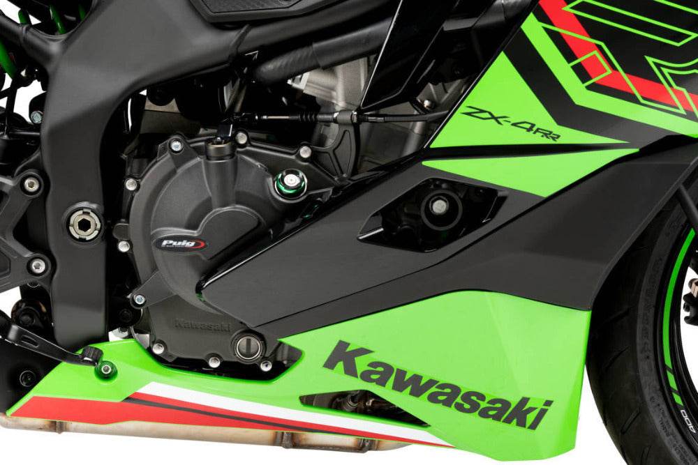 Puig Engine Track Covers Kawasaki ZX-4R 2024-25 - Motorcycle Performance Store