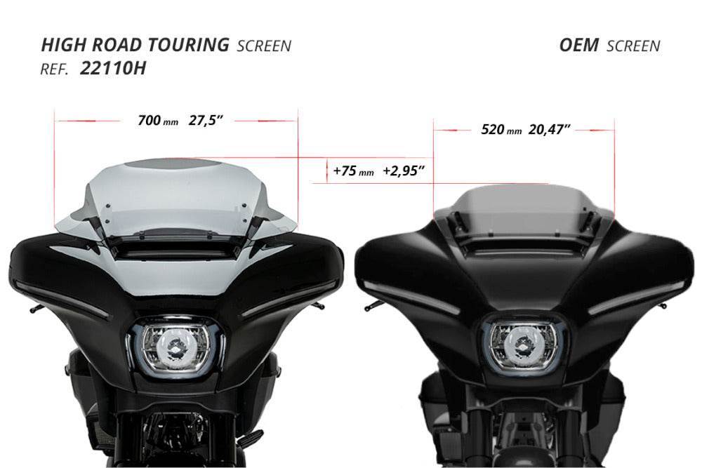 Puig High Road Touring Screen Harley Davidson Street Glide 2024 - Motorcycle Performance Store
