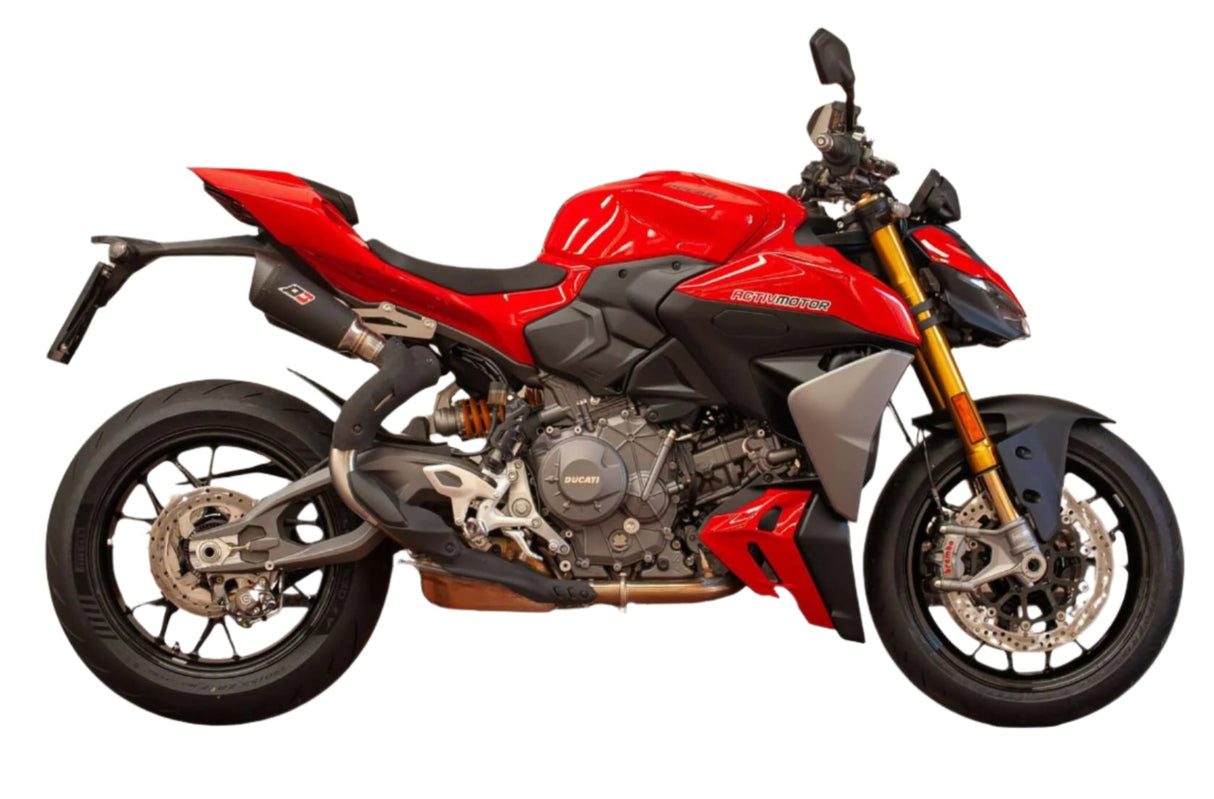 QD Dark Matter Twin Underseat Silencers Ducati Streetfighter V2 2025-26 - Slip on Silencer