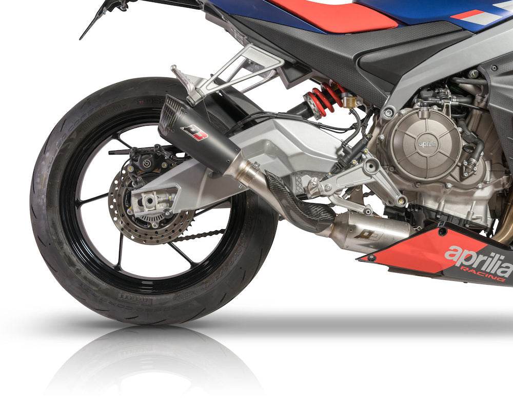 QD Titanium Gunshot Dark Full System Aprilia Tuono 660 2020-24 - Motorcycle Performance Store