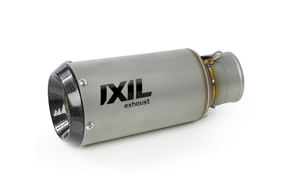 Ixil Race Xtrem stainless steel slip-on exhaust with carbon fibre end cap fitted to KTM 890 Adventure R 2021–2026_2