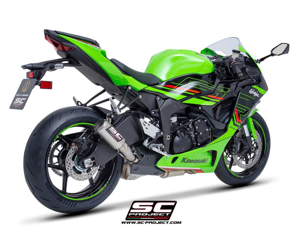 SC Project CR-T Titanium Silencer Kawasaki ZX-6R 2024-25 - Motorcycle Performance Store