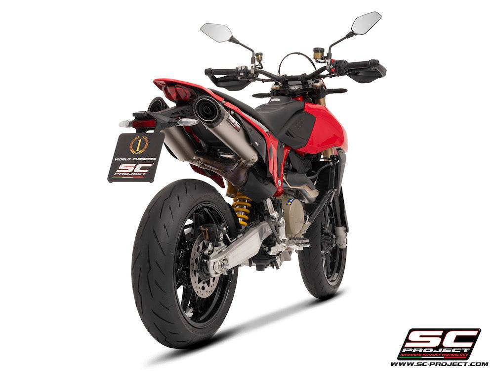 SC Project S1-C Titanium Underseat Silencers for Ducati Hypermotard 698 2024-2026