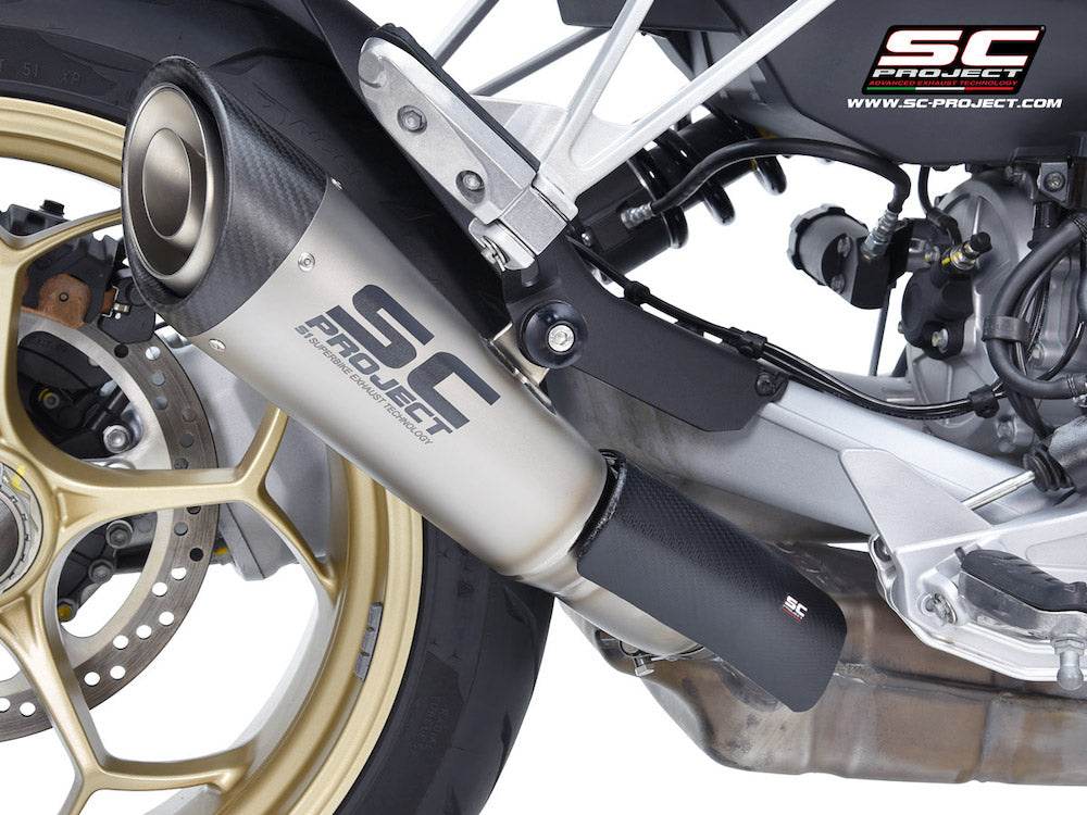 SC Project S1 Titanium Silencer Moto Guzzi V100 Mandello 2023-24 - Motorcycle Performance Store