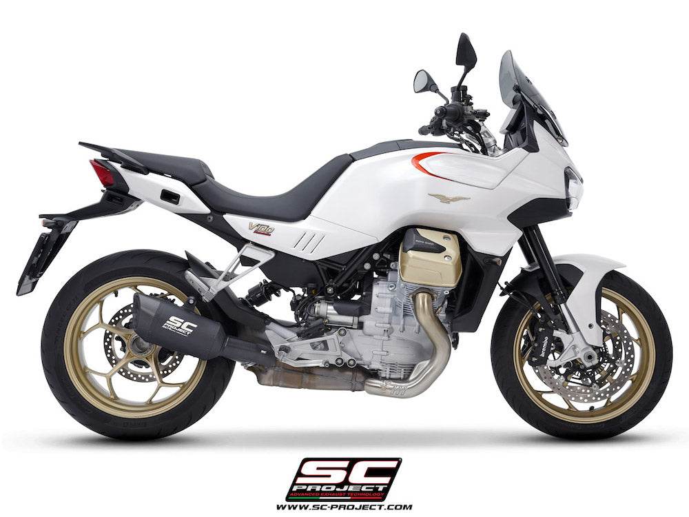 SC Project SC1-R Black Titanium Silencer Moto Guzzi V100 Mandello 2023-24 - Motorcycle Performance Store