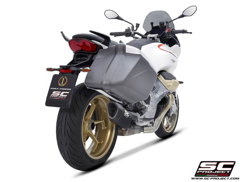 SC Project SC1-R Black Titanium Silencer Moto Guzzi V100 Mandello 2023-24 - Motorcycle Performance Store