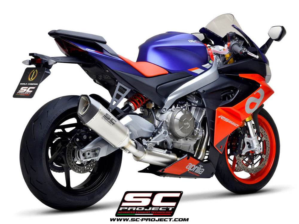 SC Project SC1-R Titanium Exhaust System APRILIA RS660 2020-24 - Motorcycle Performance Store
