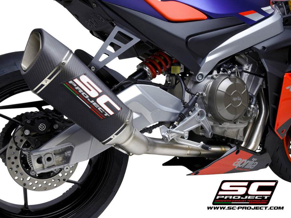 SC Project SC1-R Trofeo Carbon Exhaust System APRILIA RS660 2020-24 - Motorcycle Performance Store