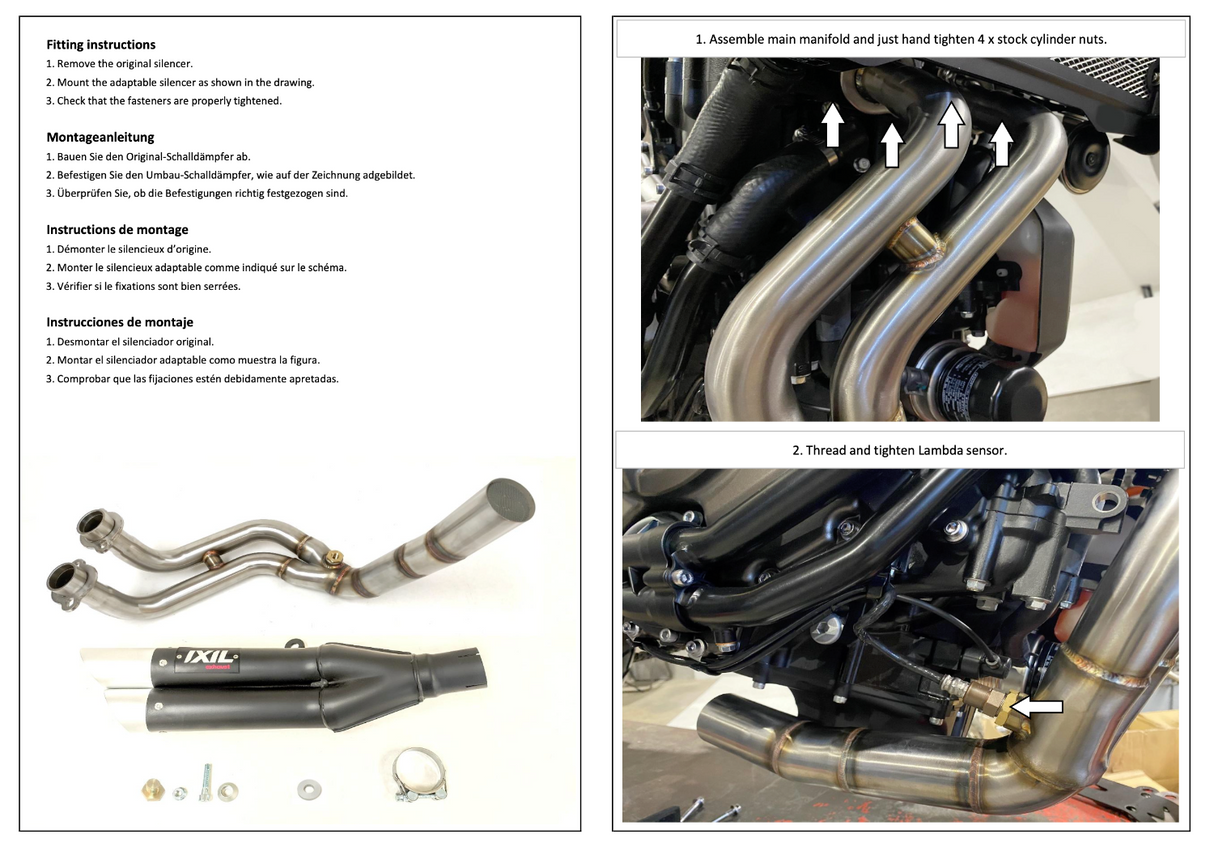 IXIL L3X black Hyperlow full exhaust Yamaha Tracer 7 GT 2021-2026 dual exit Euro 5 stainless steel system_4