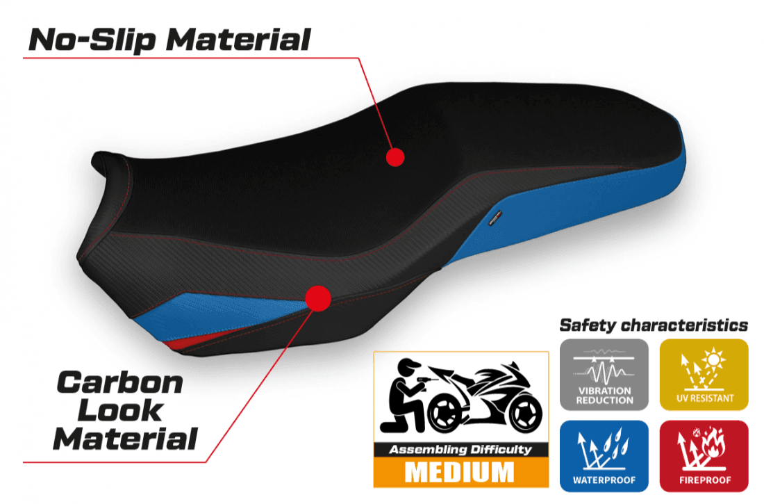 TPZ Italia Marsh 2 Seat Cover BMW F850GS 2018-24 - Motorcycle Performance Store