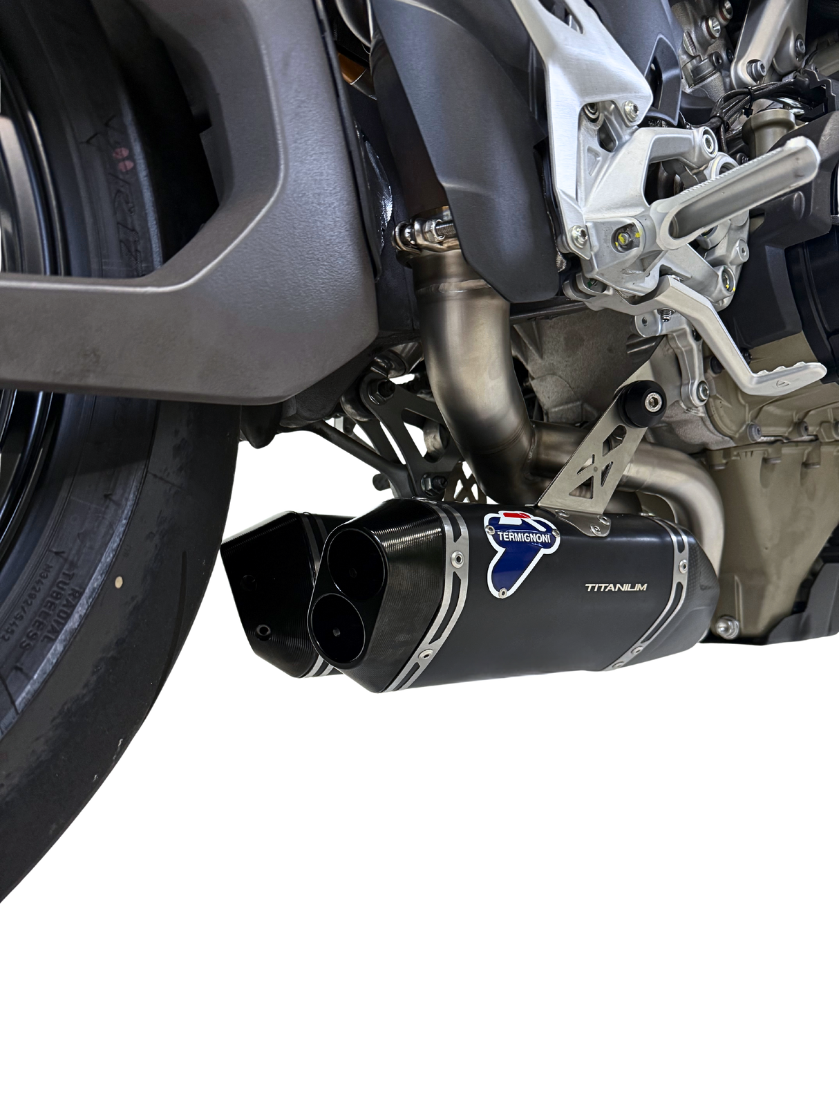 Termignoni Black Titanium Underbelly Silencers Ducati Streetfighter V4 2025-26 - Full Exhaust System