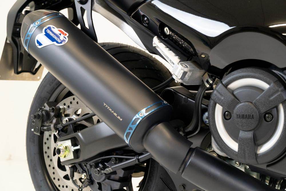 Termignoni Homologated Black Exhaust System Yamaha T-Max 560 2020-24 - Motorcycle Performance Store