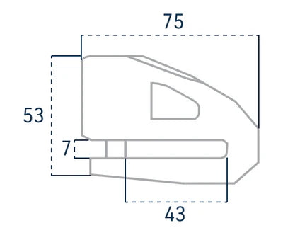 Urban Security UR206Y Motorcycle Disc Lock + Cable
