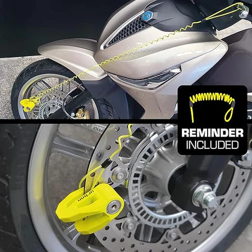 Urban Security UR206Y Motorcycle Disc Lock + Cable
