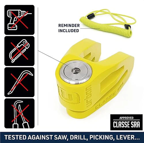 Urban Security UR210Y Motorcycle Disc Lock + Cable