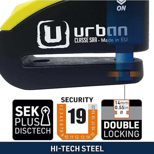 Urban Security 999 Motorcycle Disc Lock with Alarm