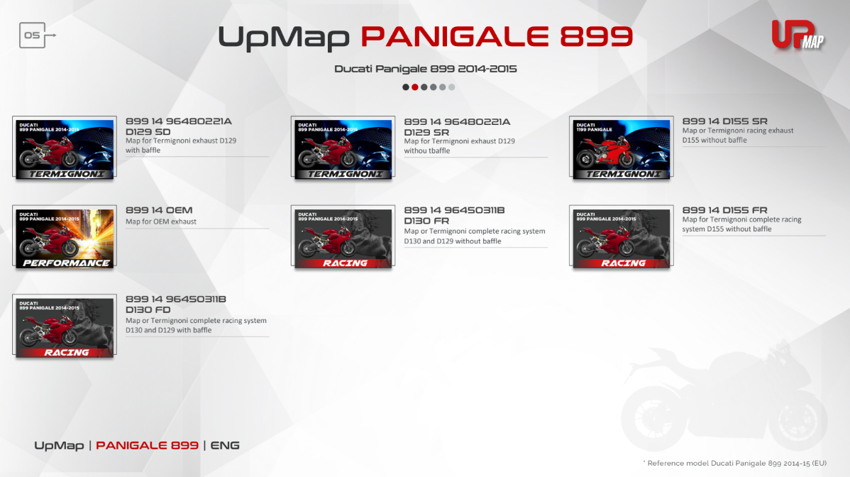 UpMap T800+ for the Ducati Panigale 899 (2014-15). Available at Motorcycle Performance Store.