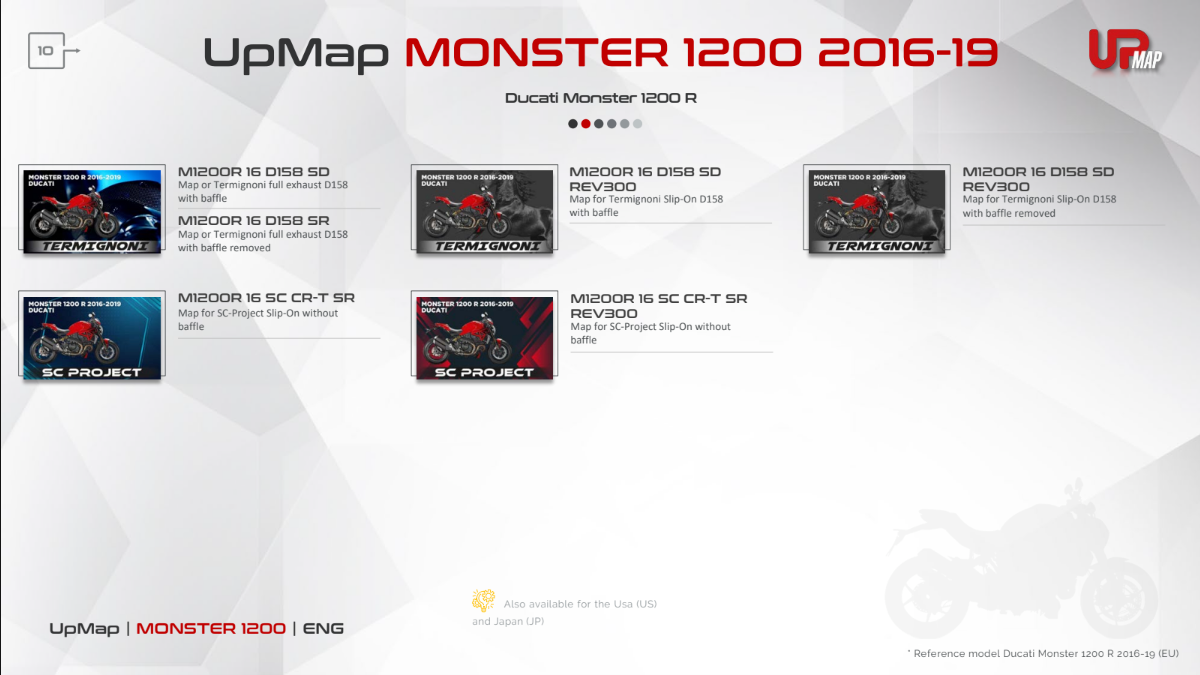 T800+ UpMap Inc Cable Ducati Monster 1200 (S/R) 2014-21 image 5