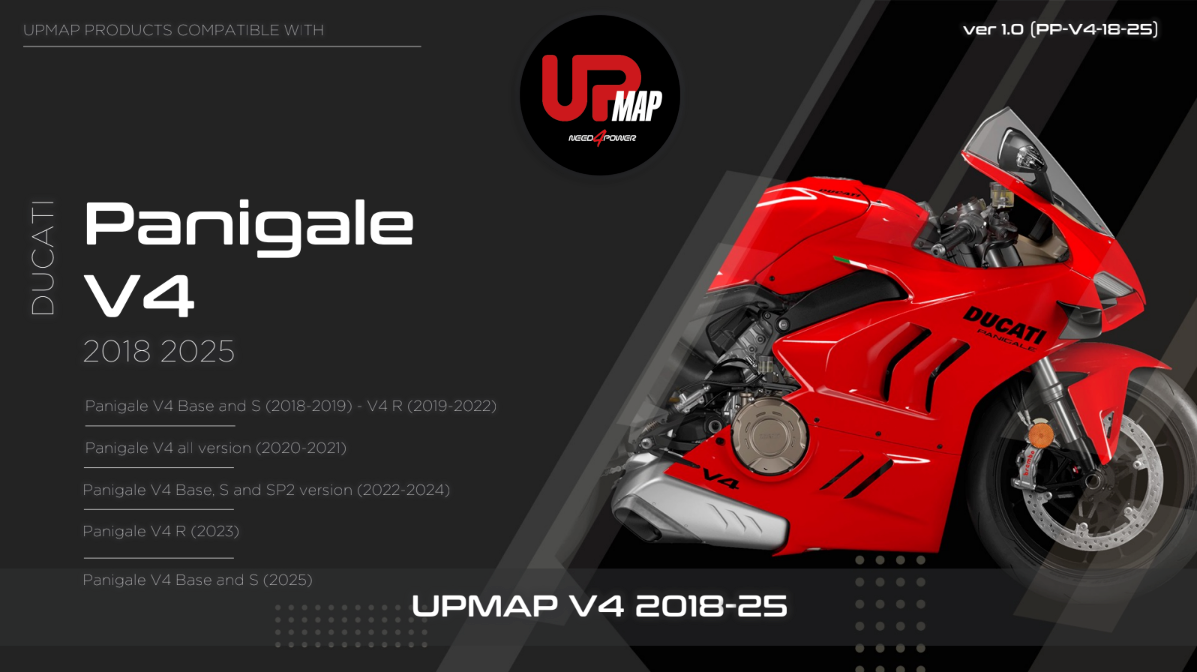 UpMap T800+ for the Ducati Panigale V4 (2018-25). Available at Motorcycle Performance Store.