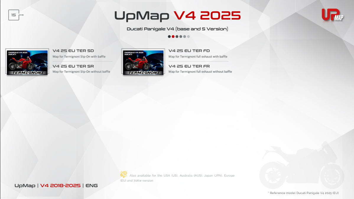 UpMap T800+ for the Ducati Panigale V4 (2018-25). Available at Motorcycle Performance Store.
