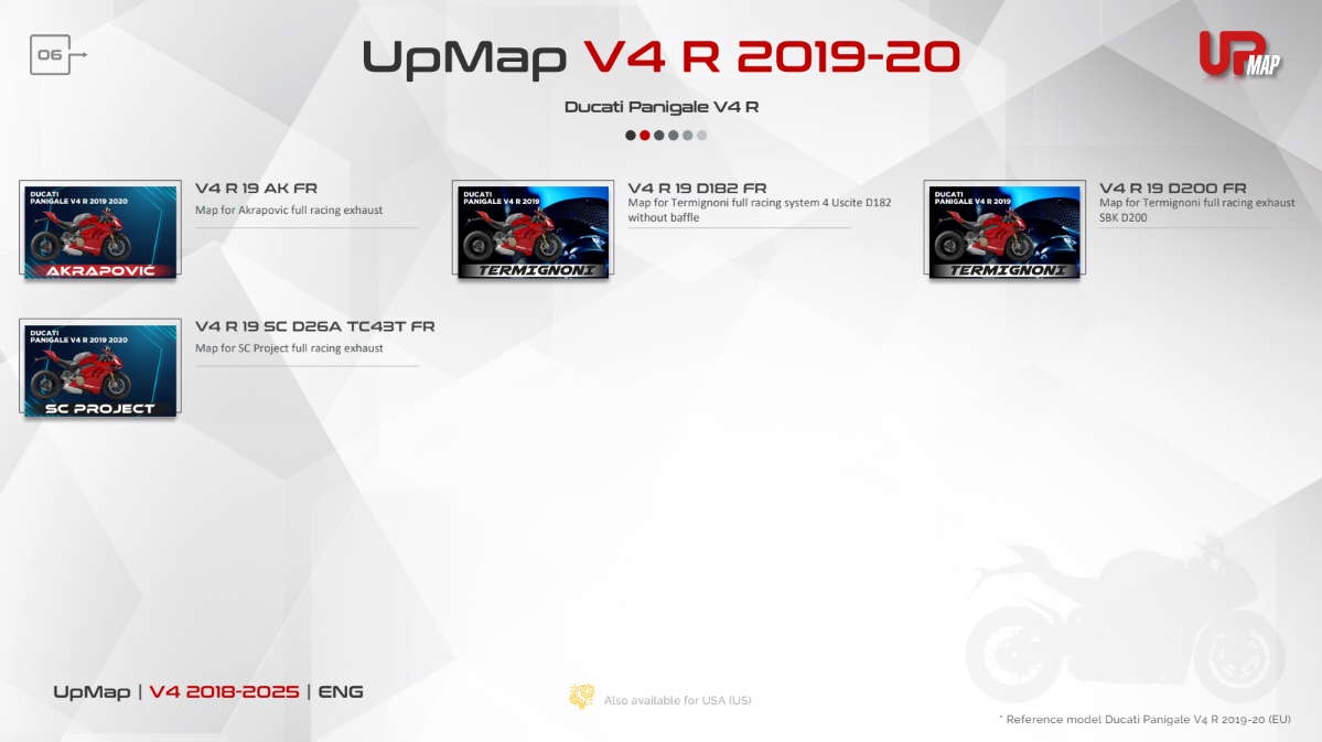 UpMap T800+ for the Ducati Panigale V4 (2018-25). Available at Motorcycle Performance Store.