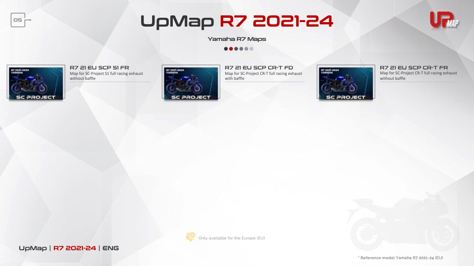 T800+ UpMap Inc Cable Yamaha YZF-R7 2021-24