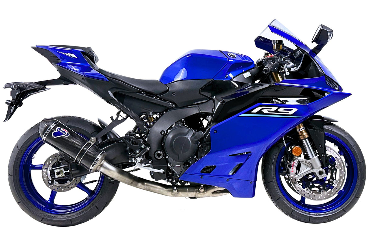 Termignoni complete racing exhaust Yamaha YZF-R9 2025-2026 carbon fibre silencer full system performance upgrade