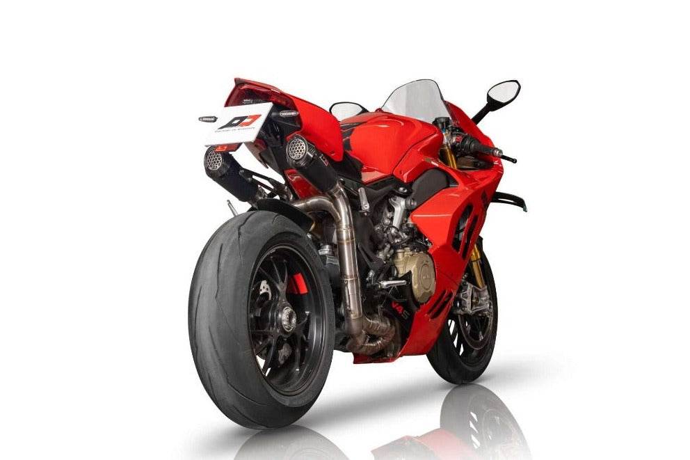 QD Black Underseat Exhaust System Ducati Panigale V4 / S 2022-24 - Motorcycle Performance Store