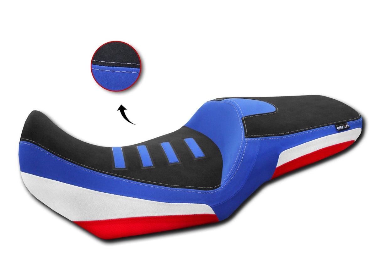 Isotta Comfort Seat Without Prostate Channel Standard Black/Blue/White/Red Honda Transalp XL 750 2023-26