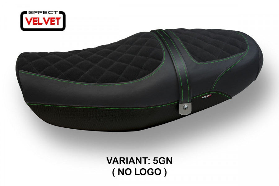 TPZ Italia Natal Total Black velvet Seat Cover Kawasaki Z900RS 2018-24 Motorcycle Seat Covers TPZ Italia