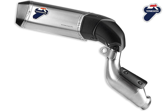 DP Homologated High Mount Titanium Silencer Kit Ducati Hyperstrada 2013-15 - Motorcycle Performance Store