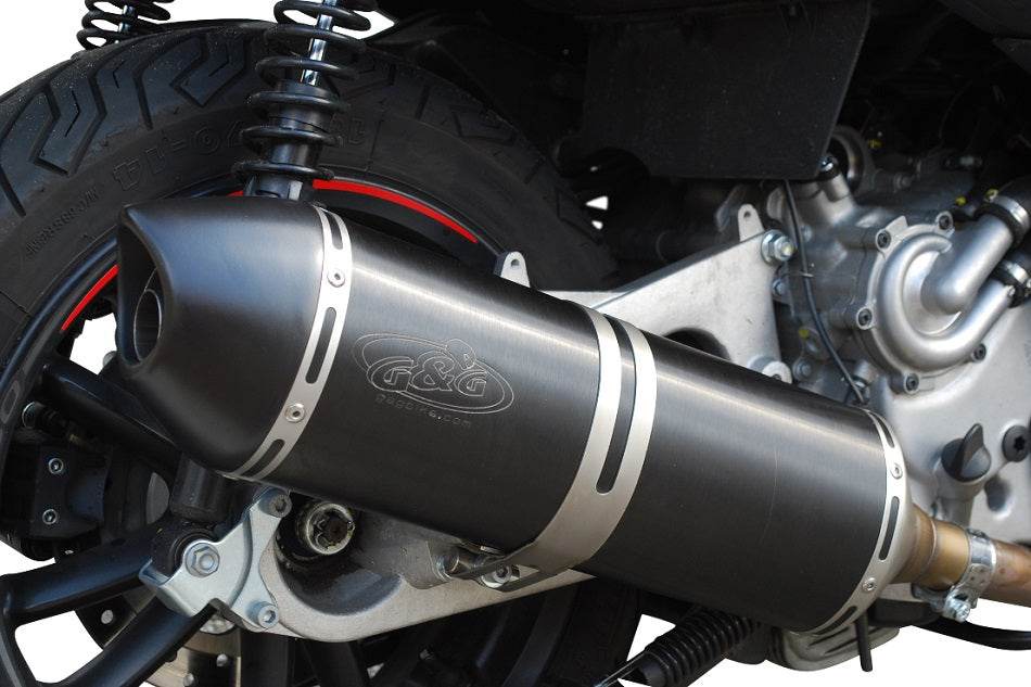 G+G Black Silencer GILERA FUOCO 400/500 2007-12 - Motorcycle Performance Store