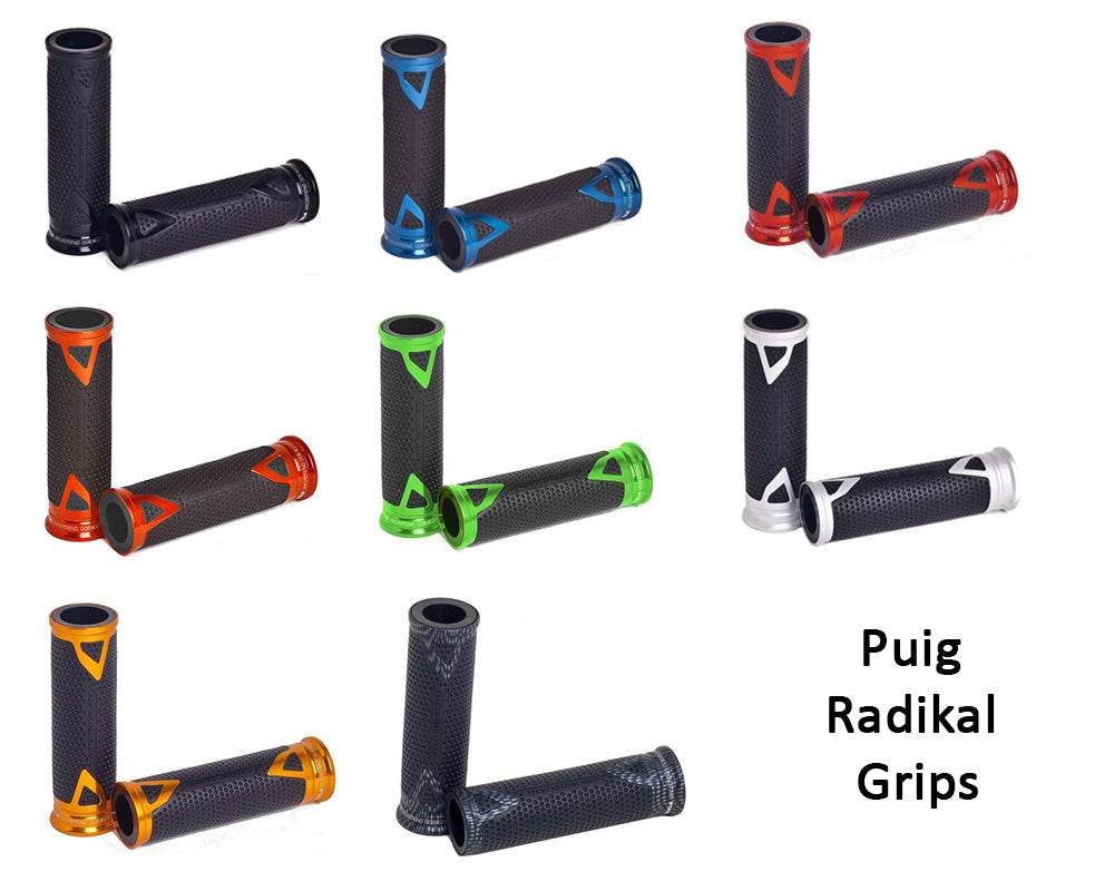PUIG 22mm Handlebar Grips - Radikal - Motorcycle Performance Store