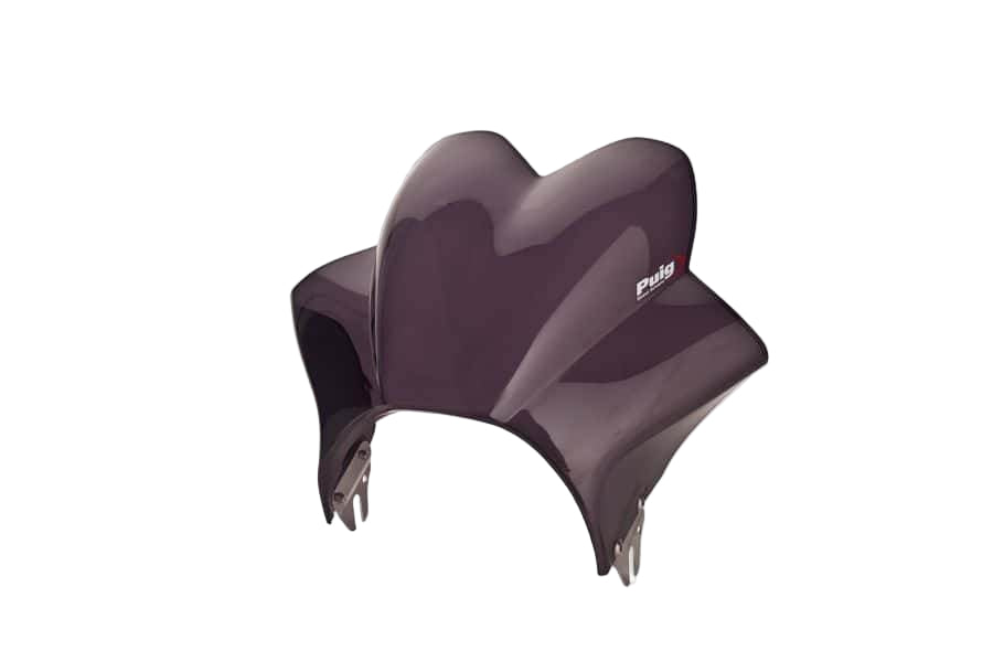 Puig Wave Dark Smoke universal screen for round headlight motorcycles street-style fairing