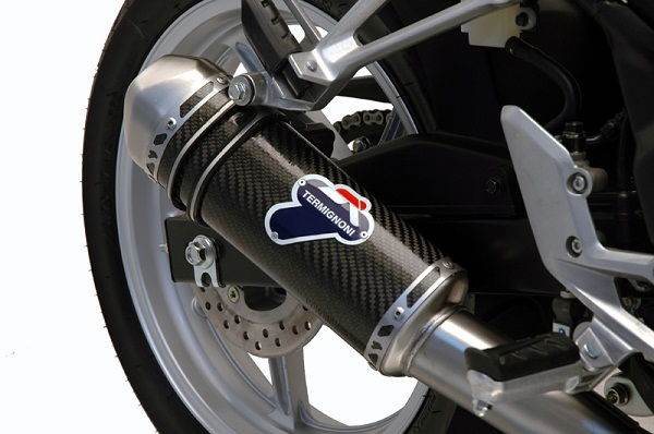 Termignoni Carbon Silencer Steel End Cap HONDA CBR250R 2011-14 - Motorcycle Performance Store