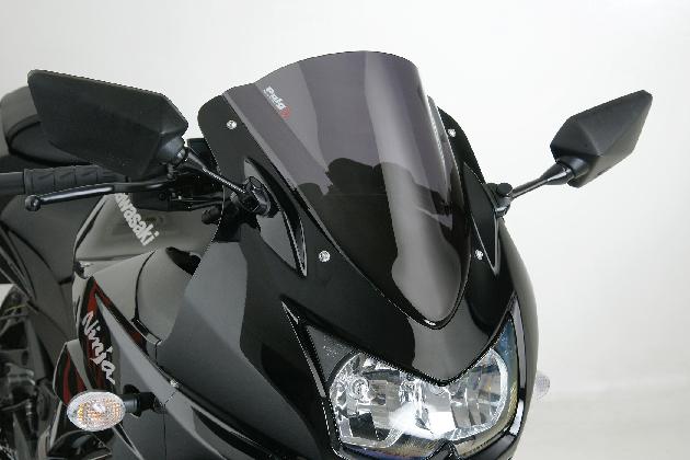 PUIG Racing Screen Light Smoke - Kawasaki Ninja 250R 2008-12 - Motorcycle Performance Store