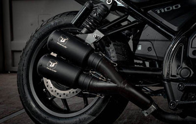 Ixrace MK2 Dual Black Silencers Honda CMX 1100 Rebel 2021-25