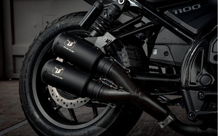 Ixrace MK2 Dual Black Silencers Honda CMX 1100 Rebel 2021-22 - Motorcycle Performance Store