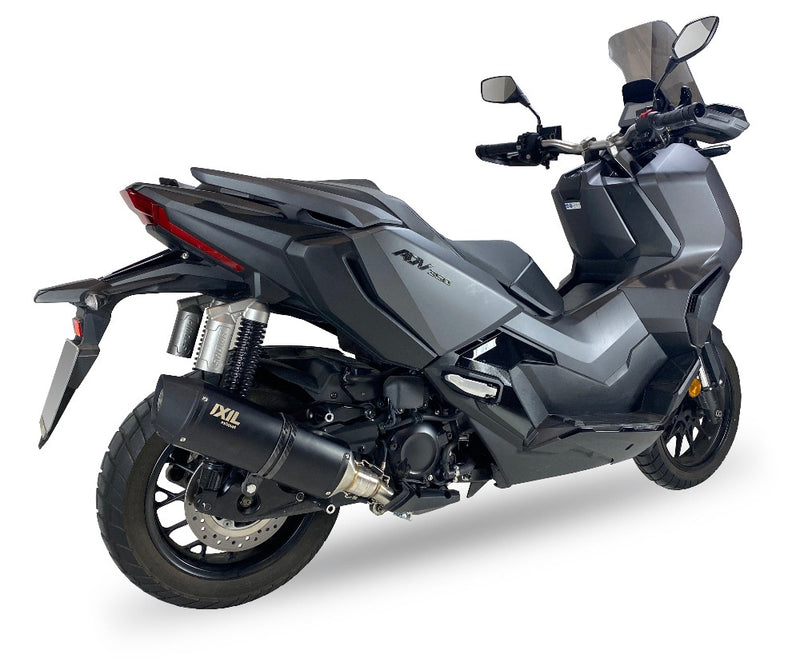 IXIL Black Hexoval Silencer & DNA Air Filter - Honda ADV 350 2022-23 - Motorcycle Performance Store