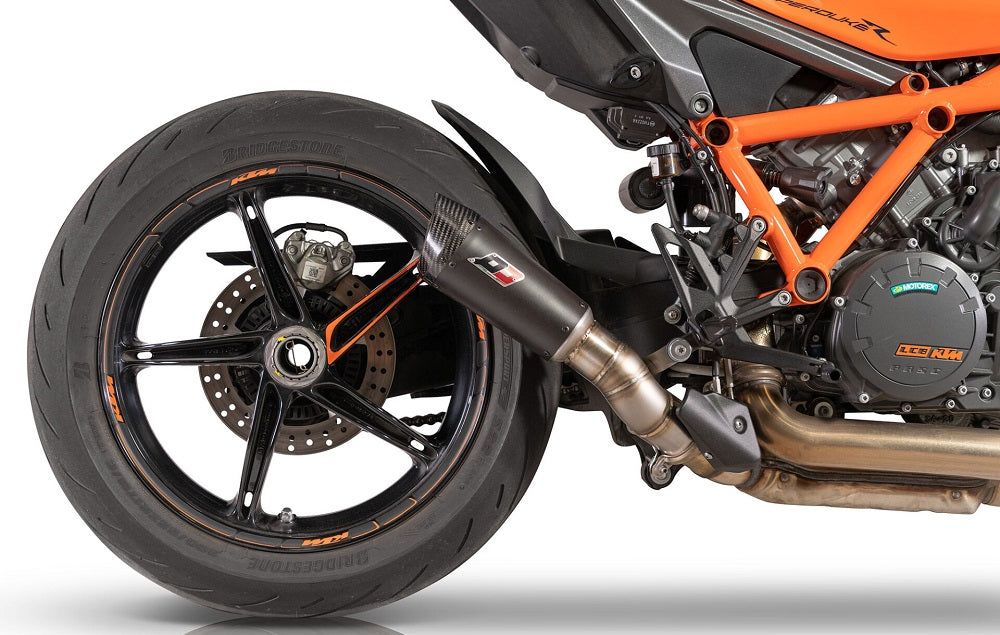 QD Gunshot Dark Matter Silencer - KTM SUPERDUKE 1290 R 2020-23 - Motorcycle Performance Store