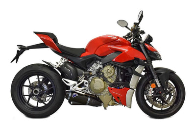 Termignoni D199 Black Titanium Decat Silencers - Ducati Streetfighter V4 / S 2020-23 - Motorcycle Performance Store