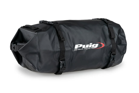 Puig waterproof rear motorcycle bags 30L and 50L black 500D PVC polyester luggage mounted on rear seat