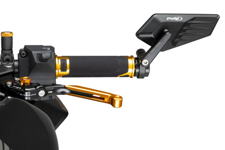 Puig Bladed bar-end mirror with anodised aluminium housing