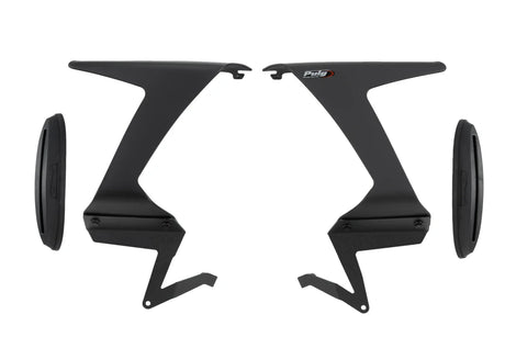 Puig downforce race side spoiler winglets in dark smoked finish