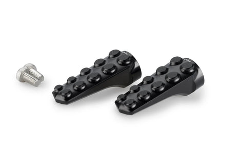 Puig Heritage footpegs black aluminium retro style motorcycle footrests