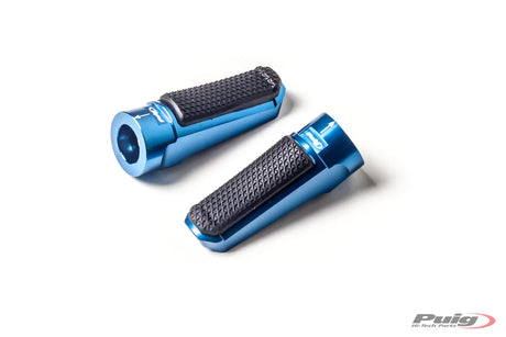 Puig Sport footpegs anodised aluminium rubber grip adjustable motorcycle footrests