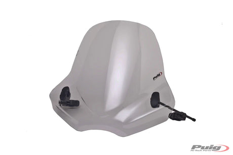 Puig Touring II windscreen with wide touring profile in clear or light smoke finishes