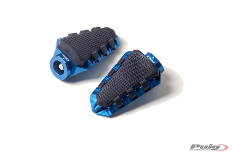 Puig Trail footpegs aluminium touring motorcycle footrests with rubber grip insert